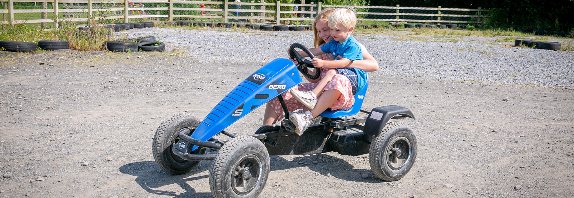 Child on G-Kart at Sandy Feet Farm